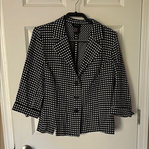 H&M Black and White Checkered Blazer